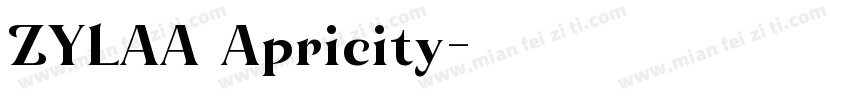 ZYLAA Apricity字体转换